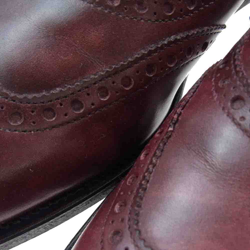 John Lobb ジョンロブ 8695 STOWEY ストーウェイ ウィングチップ レザー オックスフォード シューズ ワインレッド系 6E【中古】