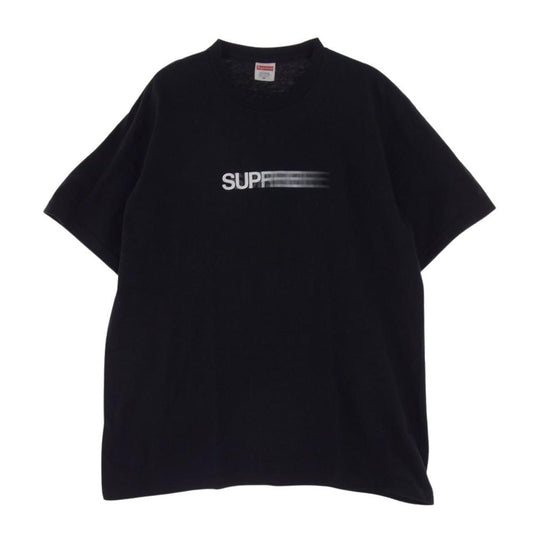 Supreme シュプリーム 23SS  Motion Logo Tee モーションロゴ クルーネック 半袖 Tシャツ ブラック系 M【中古】