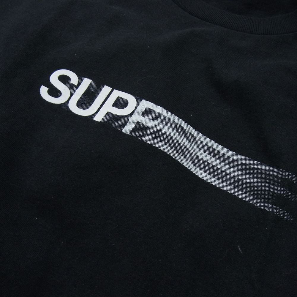 Supreme シュプリーム 23SS  Motion Logo Tee モーションロゴ クルーネック 半袖 Tシャツ ブラック系 M【中古】