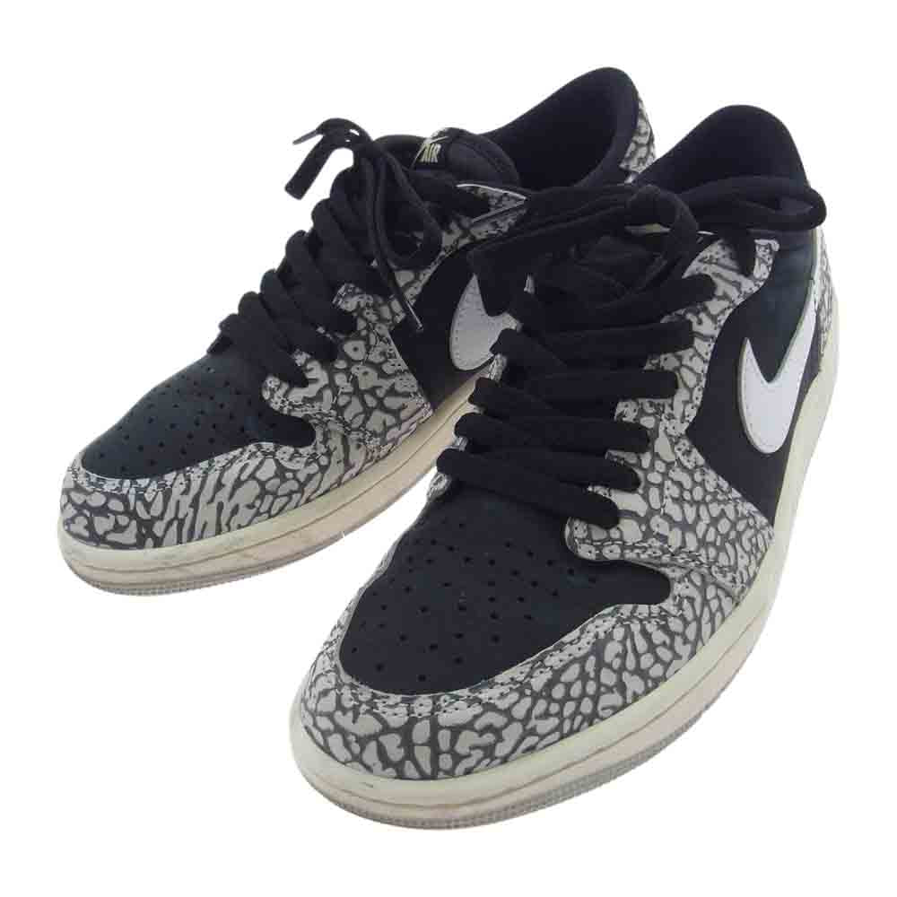 NIKE ナイキ CZ0790-001 Air Jordan 1 Retro Low OG Black Cement エアジョーダン1 レトロ ロー OG ブラックセメント ローカット スニーカー ブラック系 グレー系 ホワイト系 26cm【中古】