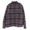 Supreme シュプリーム 22AW Shearling Lined Flannel Shirt シアリング ラインド フランネル シャツ 裏ボア付 グレー系 M【中古】