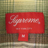 Supreme シュプリーム 23SS  Shadow Plaid Flannel Shirt シャドウプレイド フラン ネル シャツ 長袖  ライトグリーン系 ブラウン系 M【中古】