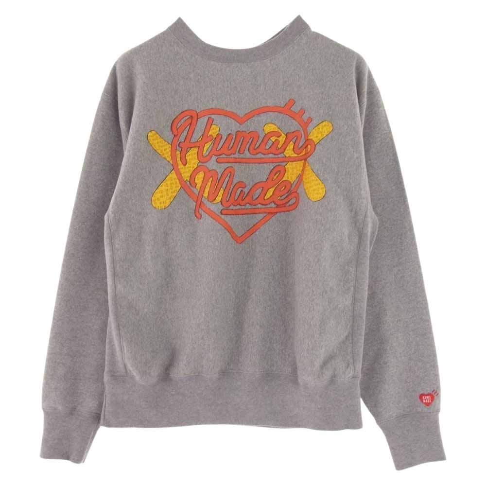HUMAN MADE ヒューマンメイド 23AW x KAWS Made Sweatshirt カウズ スウェット シャツ  グレー系 L【中古】
