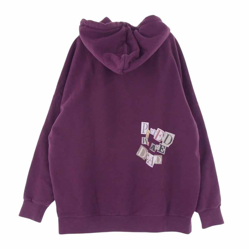 PALM ANGELS パームエンジェルス ロゴ スウェット パーカー  ワインレッド系 M【中古】