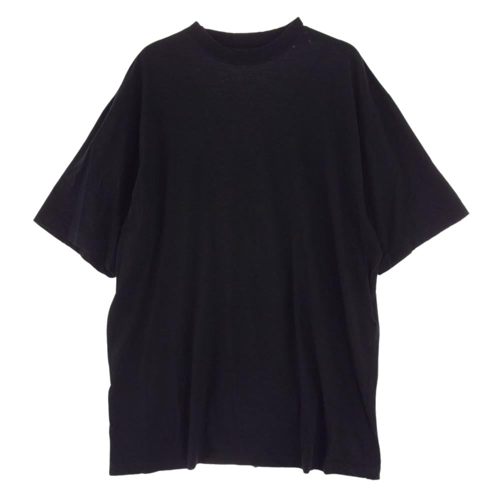BALENCIAGA バレンシアガ 22SS TJ55 739784 Distressed T-shirt デストロイ ダメージ加工 半袖 Tシャツ ブラック系 XS ポルトガル製【中古】