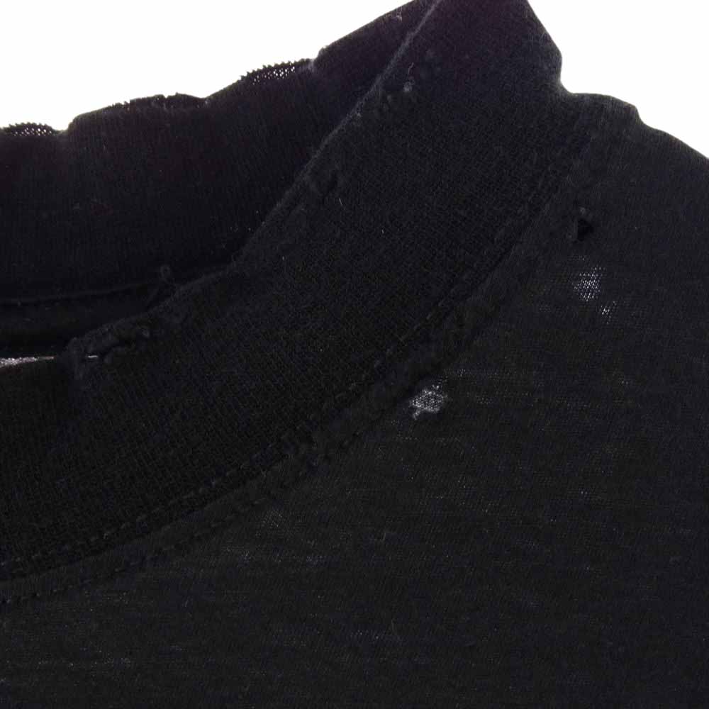 BALENCIAGA バレンシアガ 22SS TJ55 739784 Distressed T-shirt デストロイ ダメージ加工 半袖 Tシャツ ブラック系 XS ポルトガル製【中古】