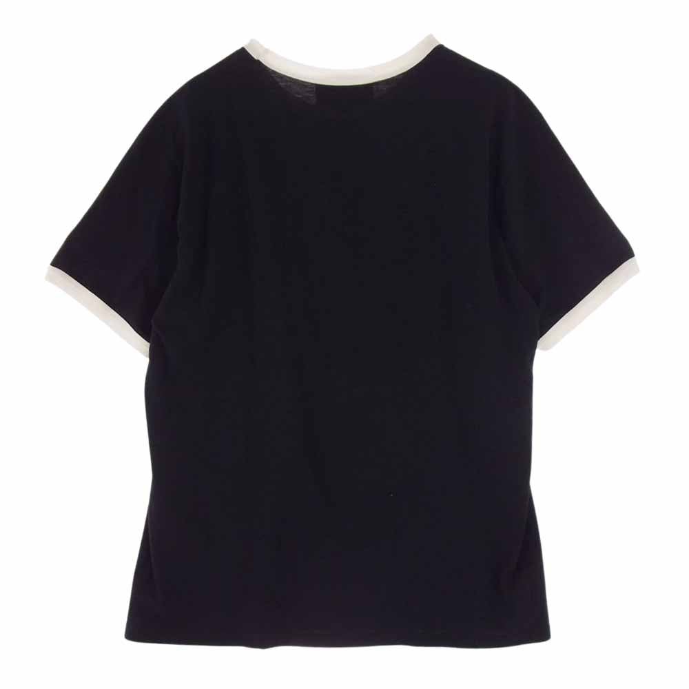 GUCCI グッチ 727694 XJE7J × adidas アディダス トレフォイル ウェブ スリーストライプス 半袖 リンガー Tシャツ ブラック系 L【中古】