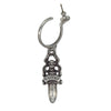 CHROME HEARTS クロムハーツ（原本無） No5 DAGGER #5 ダガーフープ ピアス シルバー系 10.5号【中古】