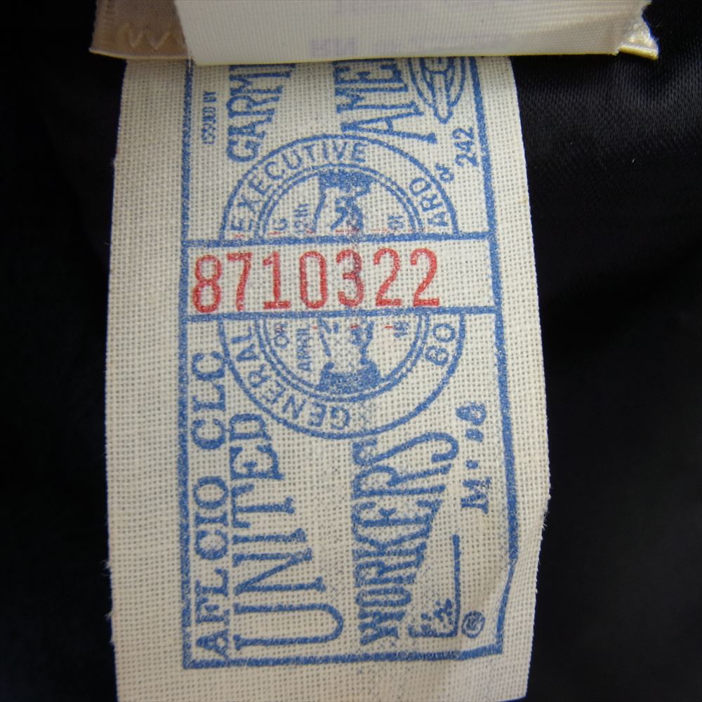ヴィンテージ ヴィンテージ UNITED WORKERS GARMENT AMERICA ユニオンチケット ファー コート ジャケット ネイビー系 9/10【中古】