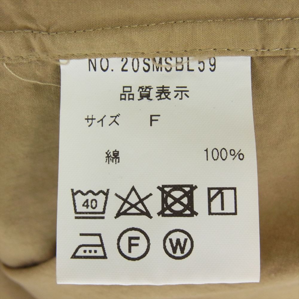 ザ シンゾーン 20SMSBL59 コットン ウィン ディシャツ 長袖 ブラウス カーキ系 FREE【中古】