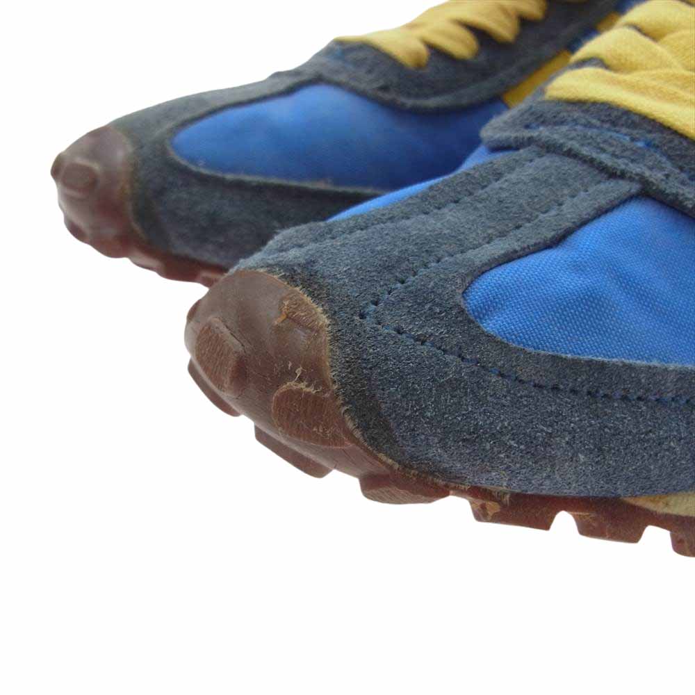 プロケッズ 観賞用 USA製 T/Racer ローカット ランニング スニーカー ブルー系 イエロー系 5.5【中古】