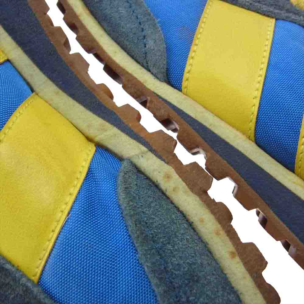 プロケッズ 観賞用 USA製 T/Racer ローカット ランニング スニーカー ブルー系 イエロー系 5.5【中古】