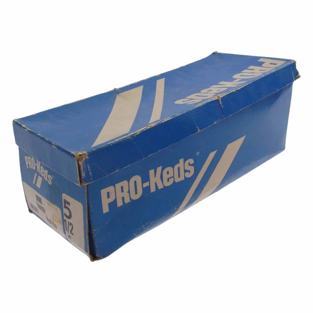 プロケッズ 観賞用 USA製 T/Racer ローカット ランニング スニーカー ブルー系 イエロー系 5.5【中古】