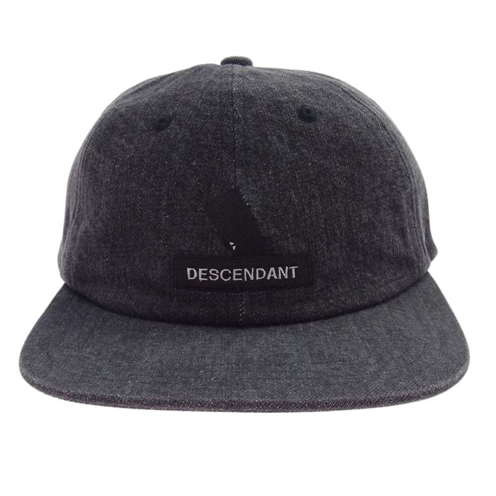 DESCENDANT ディセンダント × Ron Herman ロンハーマン別注  ロゴ刺繍 デニム 6パネル キャップ 帽子 グレー系 F【中古】