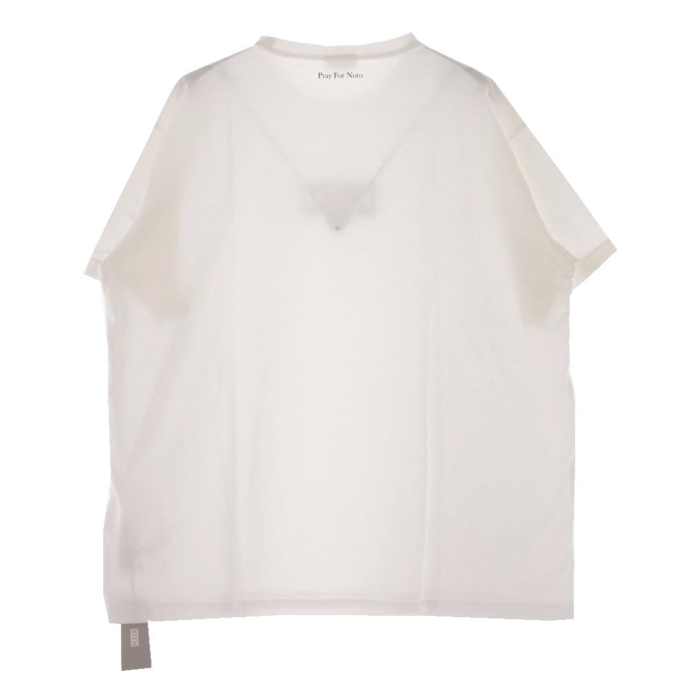 キス Pray for Noto Tee White 能登 半袖 クルーネック チャリティー Tシャツ ホワイト系 XXL【新古品】【未使用】【中古】