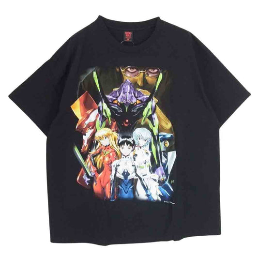 ギークスルール EVANGELION VOL.03 エヴァンゲリオン プリント 半袖 クルーネック Tシャツ ブラック系 XXL ニカラグア製【新古品】【未使用】【中古】