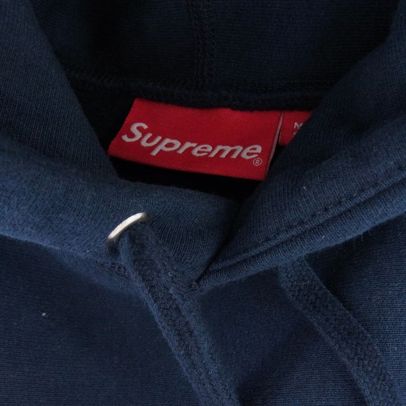 Supreme シュプリーム 16AW フェイクバスターズ鑑定済 Box Logo Hooded Sweatshirt ボックスロゴ フーデッドスウェットシャツ プルオーバー パーカー ネイビー系 XL【中古】