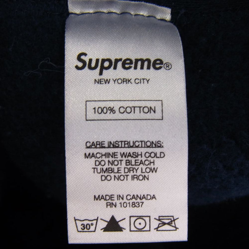 Supreme シュプリーム 16AW フェイクバスターズ鑑定済 Box Logo Hooded Sweatshirt ボックスロゴ フーデッドスウェットシャツ プルオーバー パーカー ネイビー系 XL【中古】