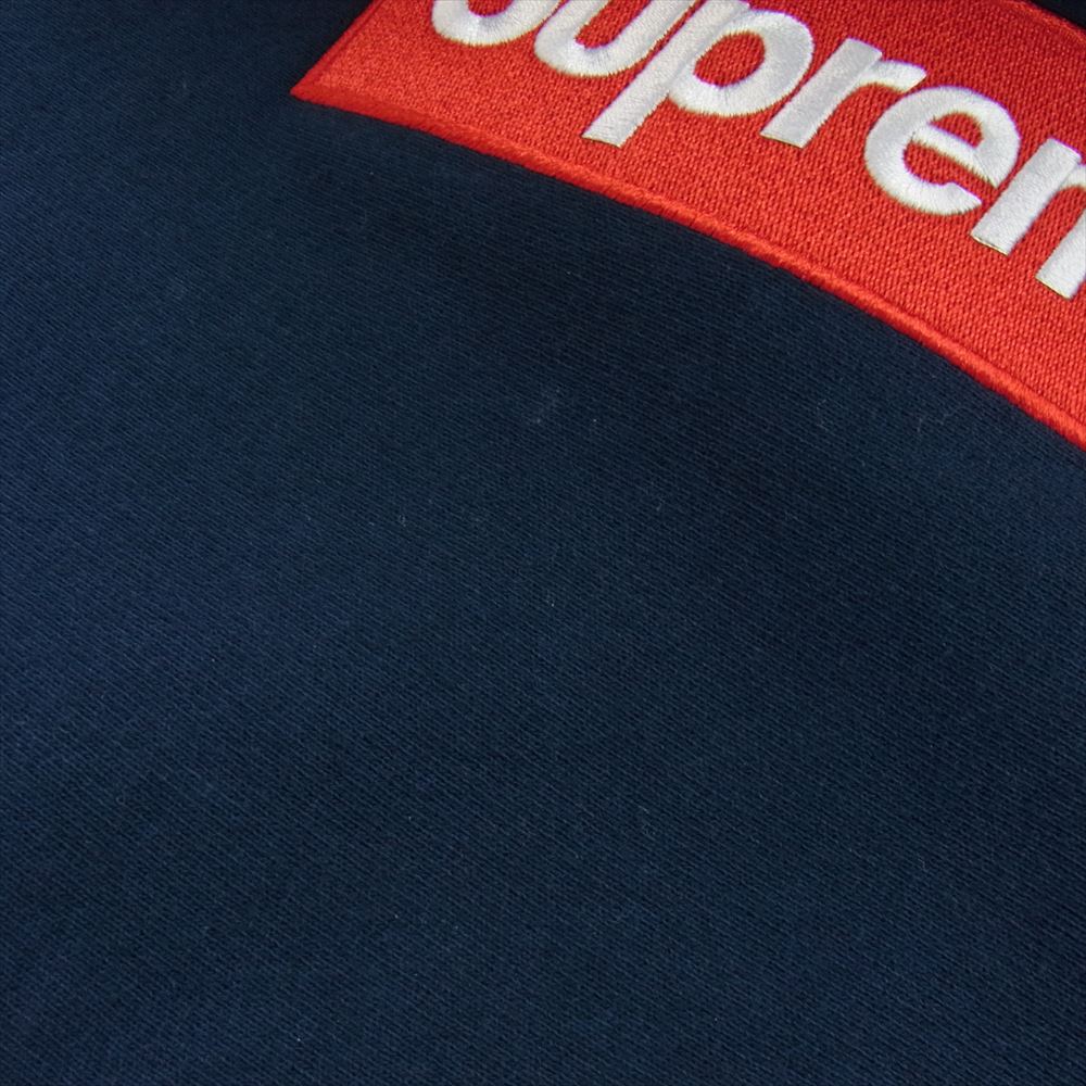 Supreme シュプリーム 16AW フェイクバスターズ鑑定済 Box Logo Hooded Sweatshirt ボックスロゴ フーデッドスウェットシャツ プルオーバー パーカー ネイビー系 XL【中古】