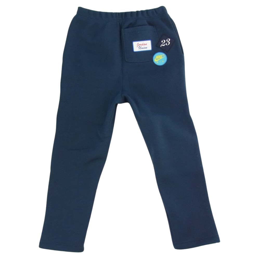 NIKE AIR JORDAN ナイキ ジョーダン 20AW CV1201-454 × UNION ユニオン LEISURE PANT ロゴ ワッペン スウェット パンツ ネイビーグリーン系 S【中古】