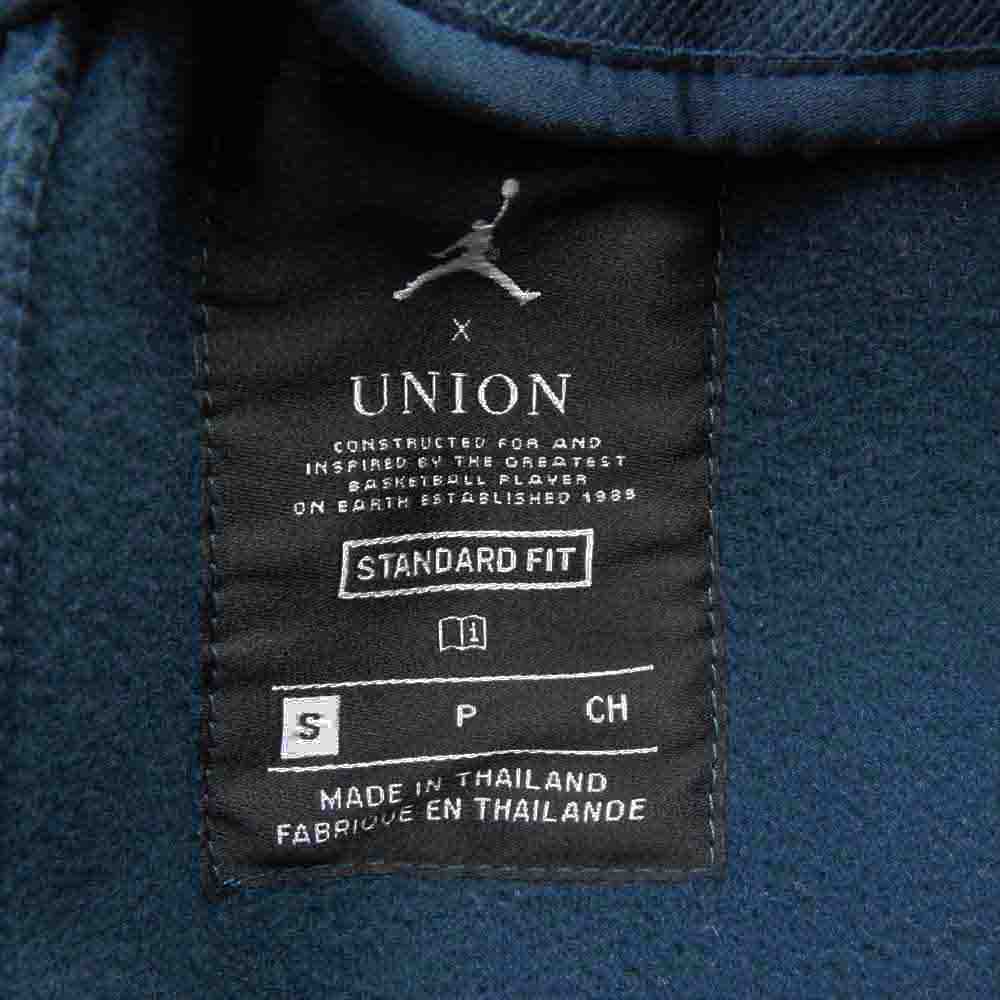 NIKE AIR JORDAN ナイキ ジョーダン 20AW CV1201-454 × UNION ユニオン LEISURE PANT ロゴ ワッペン スウェット パンツ ネイビーグリーン系 S【中古】