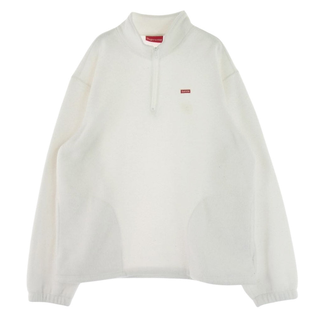 Supreme シュプリーム 19AW Polartec Half Zip Pullover ポーラテック ハーフジップ プルオーバー ボア フリース ジャケット スウェット ホワイト系 L【中古】