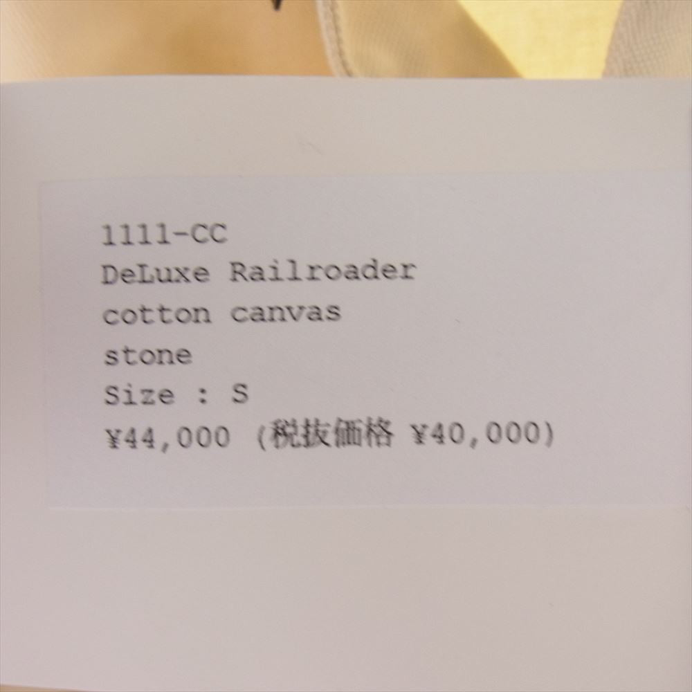 POST OVERALLS ポストオーバーオールズ 1111-CC Cotton Canvas DeLuxe Railroader コットン キャンバス デラックス レイルローダー カバーオール オフホワイト系 S【美品】【中古】