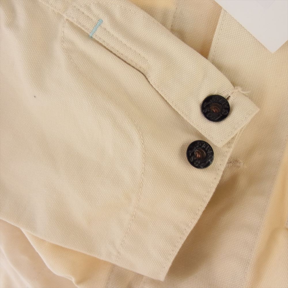POST OVERALLS ポストオーバーオールズ 1111-CC Cotton Canvas DeLuxe Railroader コットン キャンバス デラックス レイルローダー カバーオール オフホワイト系 S【美品】【中古】