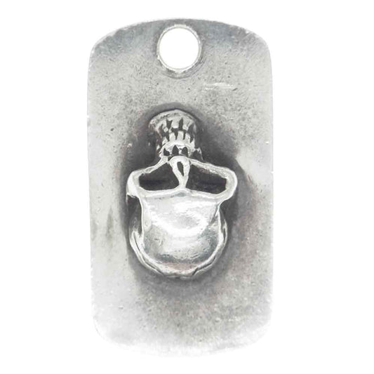 STANLEY GUESS スタンリーゲス スカル ドッグタグ スモール ペンダントトップ シルバー系【中古】