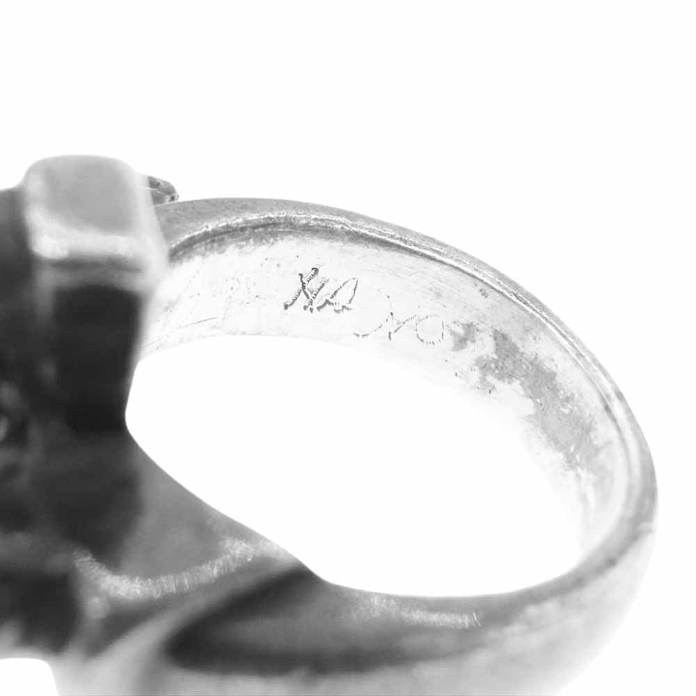 STANLEY GUESS スタンリーゲス 5スカル クロス リング シルバー系 10号【中古】