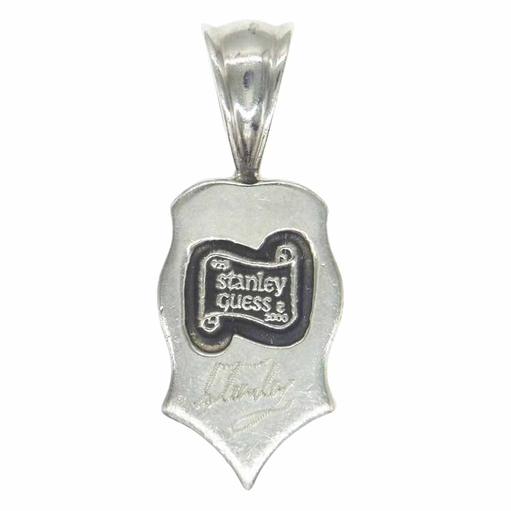 STANLEY GUESS スタンリーゲス ウッド ギター ペンダントトップ シルバー系【中古】