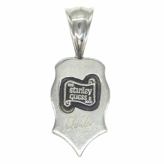 STANLEY GUESS スタンリーゲス ウッド ギター ペンダントトップ シルバー系【中古】