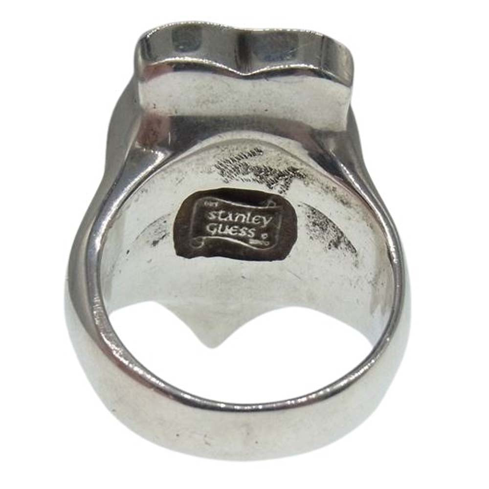 STANLEY GUESS スタンリーゲス ウッド ギター リング シルバー系 10.5号【中古】