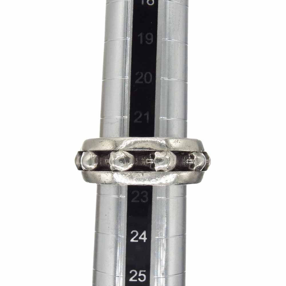 STANLEY GUESS スタンリーゲス ファックゼム スカル バンド リング シルバー系 21号【中古】