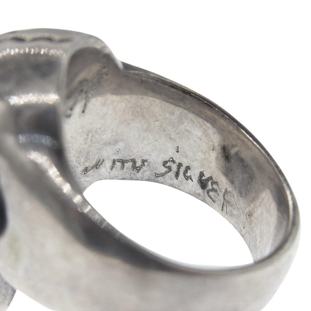STANLEY GUESS スタンリーゲス エクストララージ スカル リング シルバー系 19号【中古】