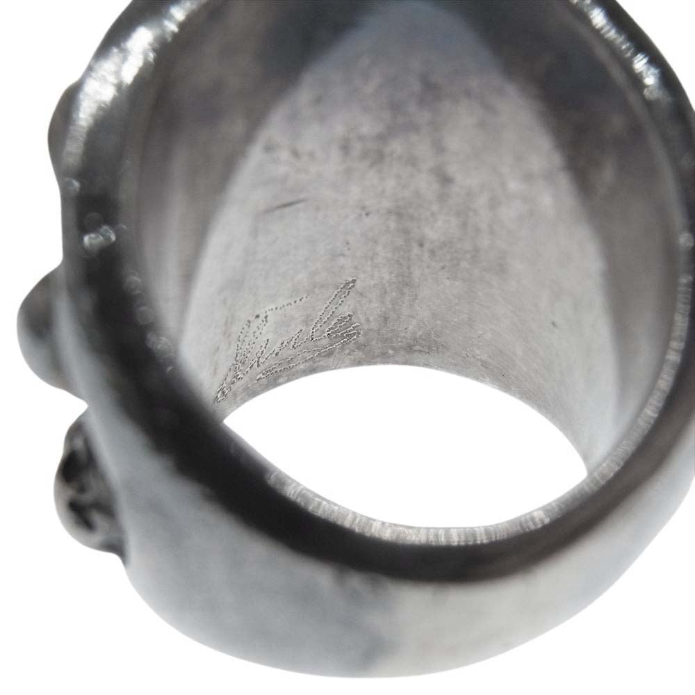 STANLEY GUESS スタンリーゲス マルチスカル オーバル リング シルバー系 21号【中古】