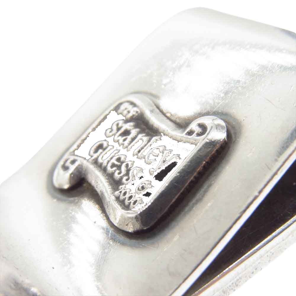 STANLEY GUESS スタンリーゲス ウッド マネークリップ シルバー系【中古】