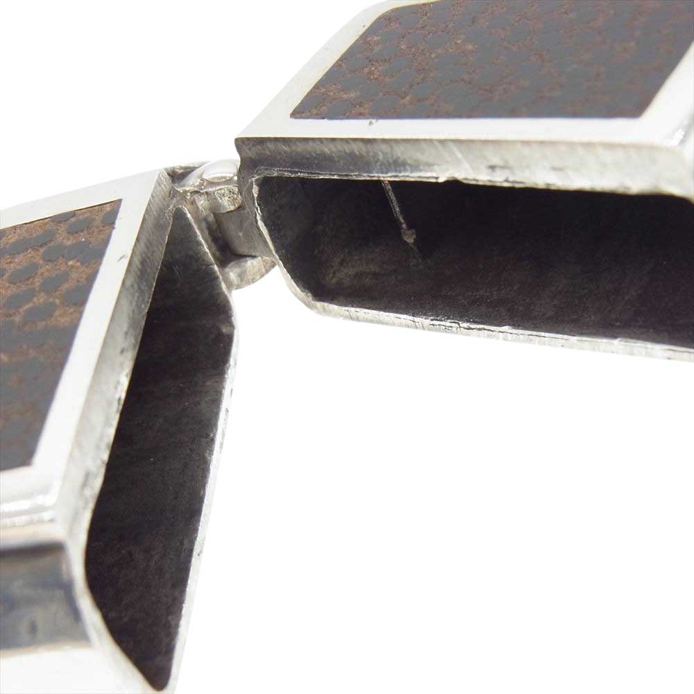 STANLEY GUESS スタンリーゲス スカルヒンジ ウッド ジッポライターケース Zippo シルバー系【中古】