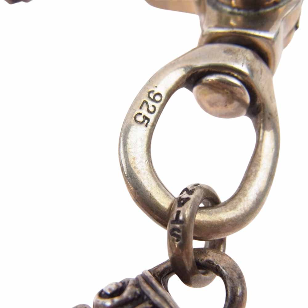STANLEY GUESS スタンリーゲス ウッドクリップ オールシルバーボール ウォレットチェーン シルバー系【中古】