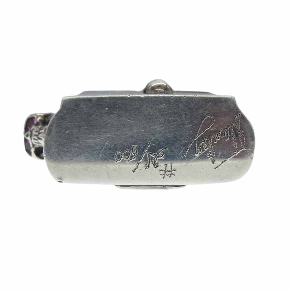 STANLEY GUESS スタンリーゲス スカルヒンジ 2スモールスカル マルチウッド ジッポライターケース Zippo シルバー系【中古】