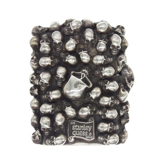 STANLEY GUESS スタンリーゲス マルチスカル ジッポライターケース Zippo シルバー系【中古】