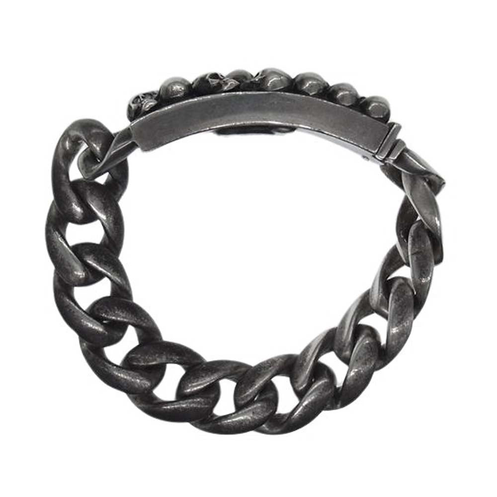 STANLEY GUESS スタンリーゲス マルチスカル クラシックリンク ID ブレスレット ダイヤ&ルビーカスタム 11Link シルバー系【中古】