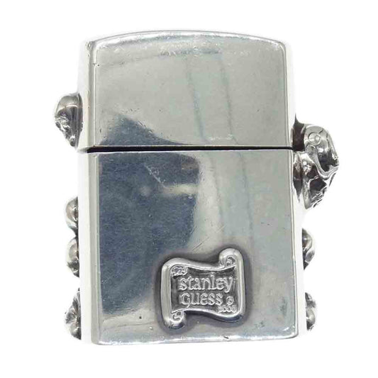 STANLEY GUESS スタンリーゲス 全面マルチスカル ジッポライターケース Zippo シルバー系【中古】
