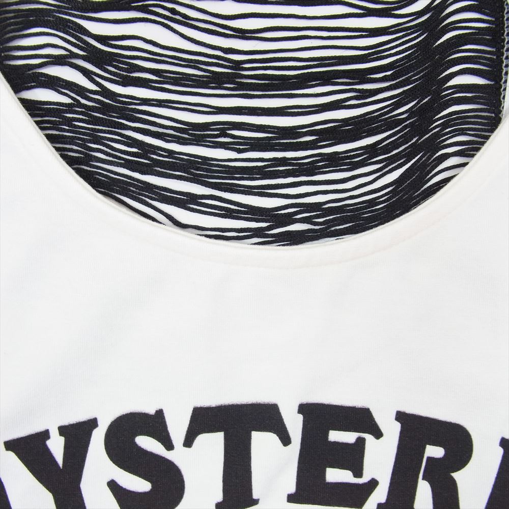 HYSTERIC GLAMOUR ヒステリックグラマー 0141CR01 フリンジ スカル プリント タンクトップ オフホワイト系 FREE【中古】