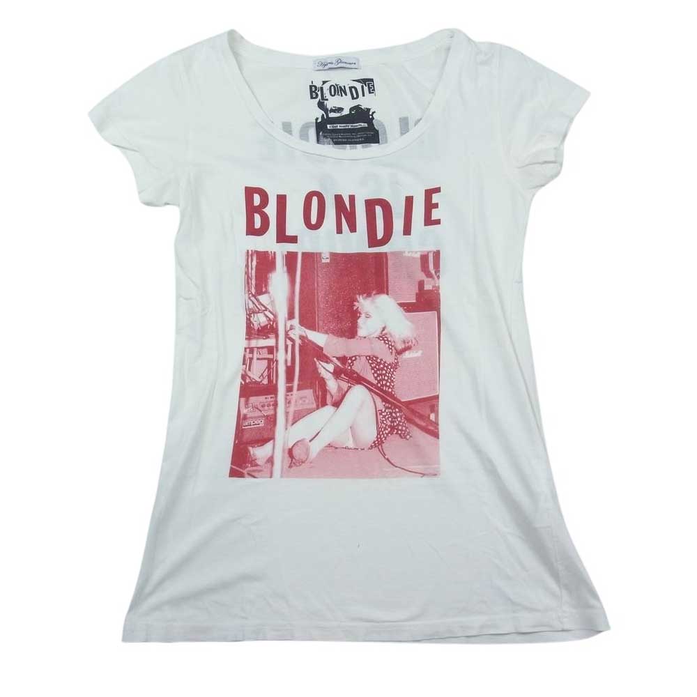 HYSTERIC GLAMOUR ヒステリックグラマー 0102CT06 BLONDIE 半袖 クルーネック プリント Tシャツ  ホワイト系 F【中古】