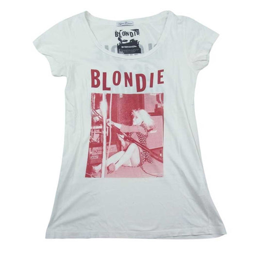 HYSTERIC GLAMOUR ヒステリックグラマー 0102CT06 BLONDIE 半袖 クルーネック プリント Tシャツ  ホワイト系 F【中古】