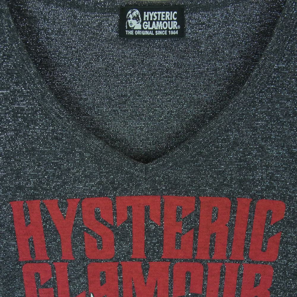 HYSTERIC GLAMOUR ヒステリックグラマー 01181CL06 BORN TO LOSE ガール プリント 長袖 Tシャツ グレー系 FREE【中古】