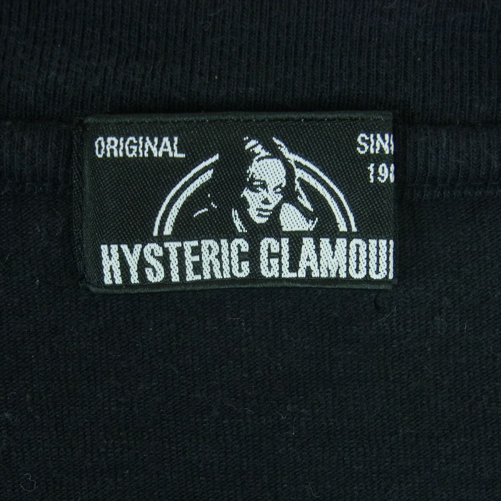 HYSTERIC GLAMOUR ヒステリックグラマー 0163CL06 CRASH BABY pt ガール プリント 七分袖 Tシャツ ブラック系 FREE【中古】