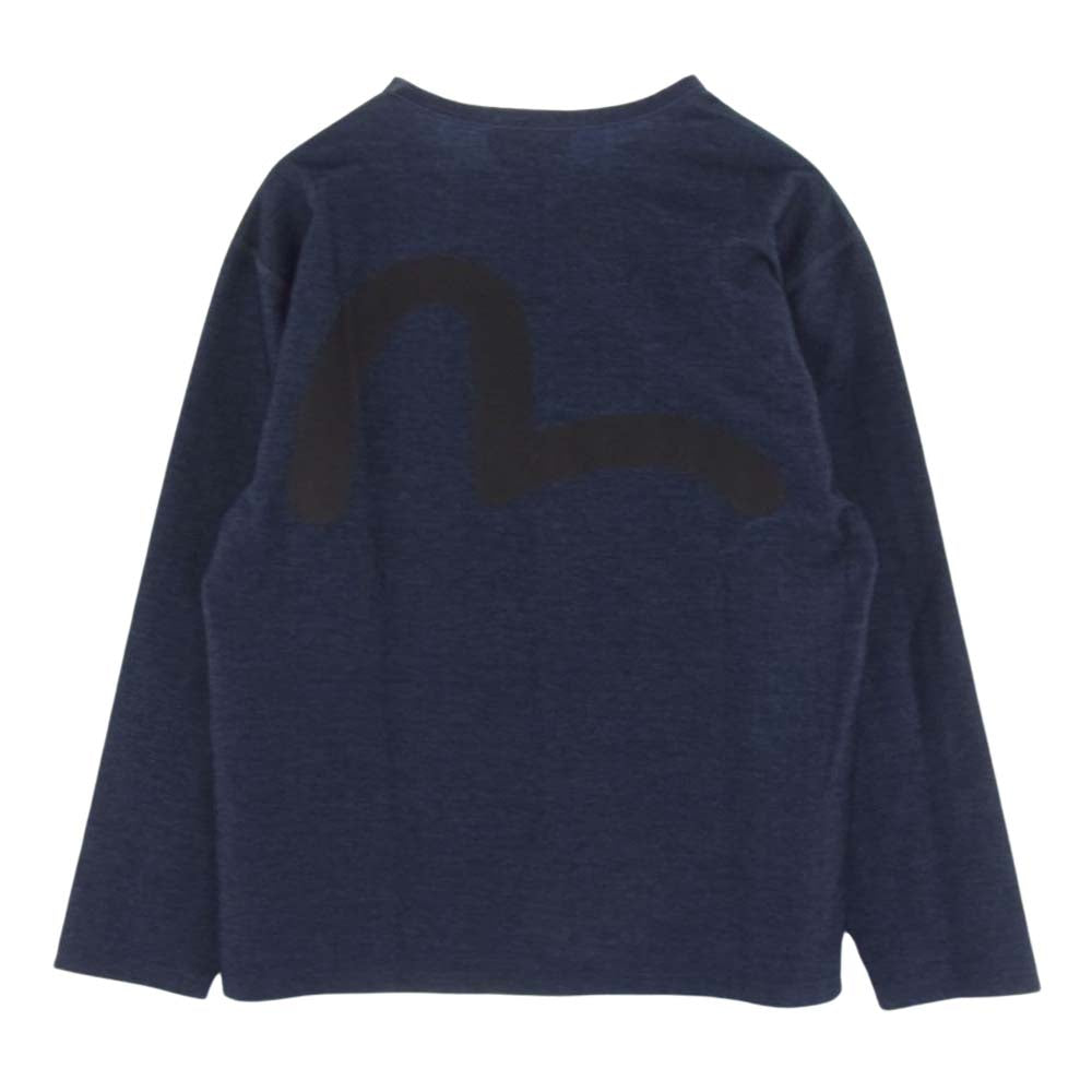 EVISU エヴィス EVISU ロゴ 長袖 Tシャツ インディゴブルー系 36【中古】