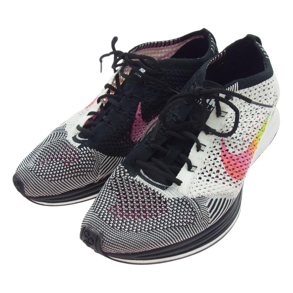 NIKE ナイキ 902366-100 Flyknit Racer Be True フライニット レーサー ビー トゥルー スニーカー マルチカラー系 27.5cm【中古】